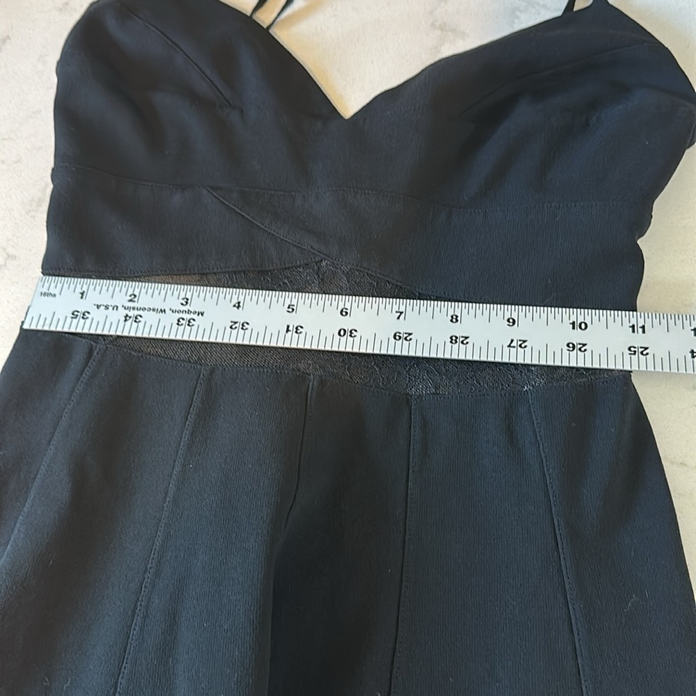 Beautiful 😍 Noam Hanoch Alexandra black Lace-Inset A-Line Black Dress Size 0 - Picture 10 of 14